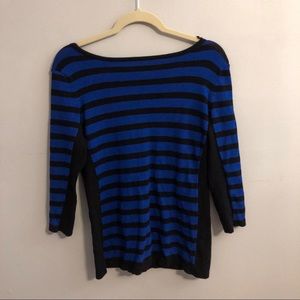 Striped Black and Blue Roz & Ali Sweater